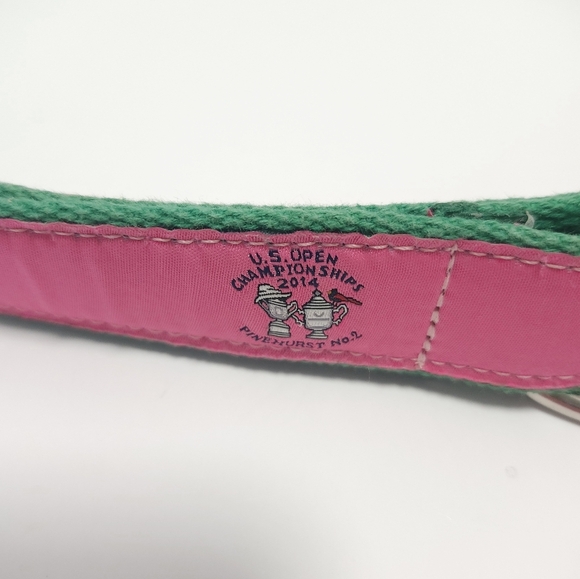 YRI Golf Belt Pinehurst Championship 2014 Size S Pink Green - Picture 3 of 7